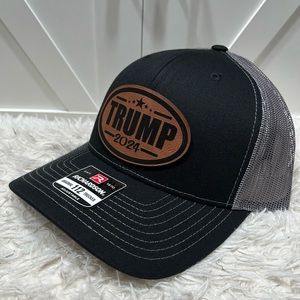 TRUMP 2024 Laser engraved Richardson 112 Trucker Hat.